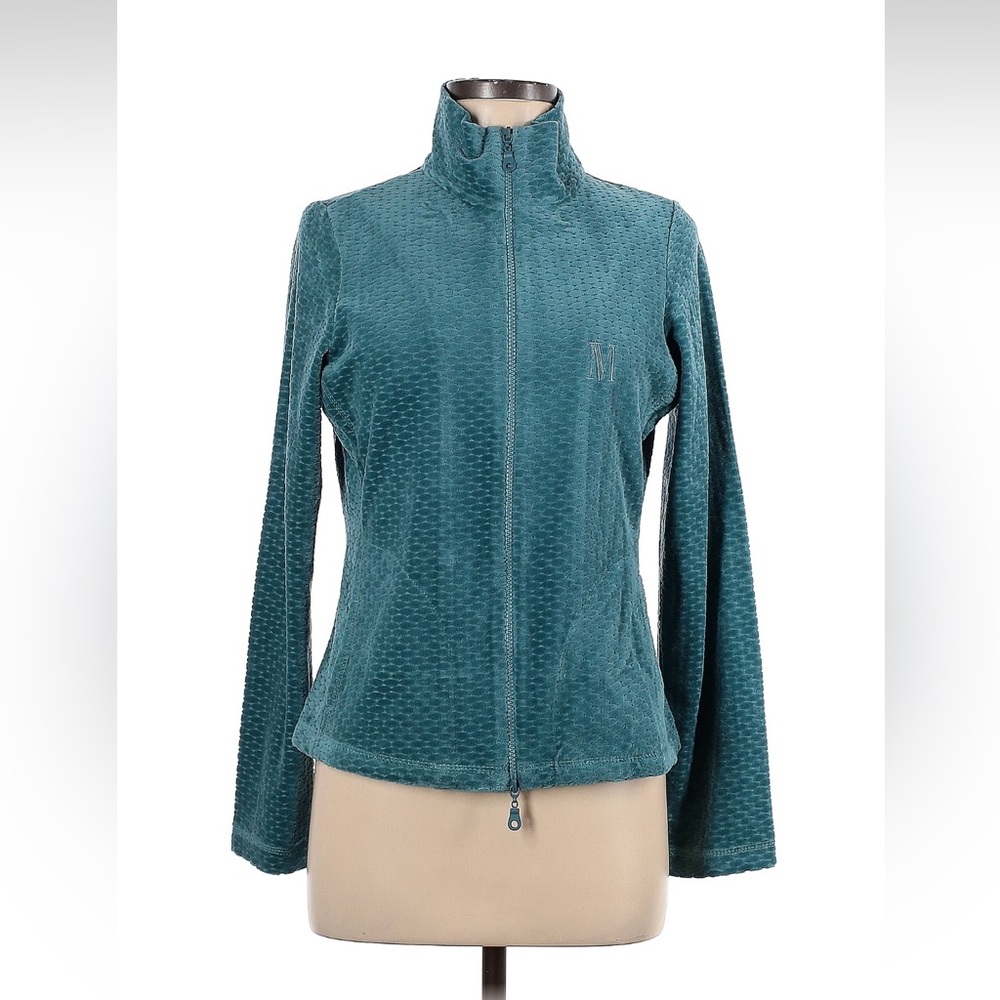 Privacy full zip fleece jacket with initial “M” size 6